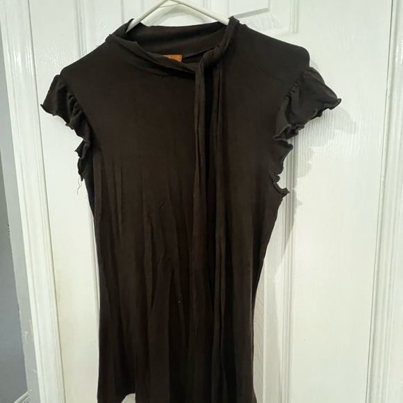 Brown light knit blouse - Picture 1 of 7